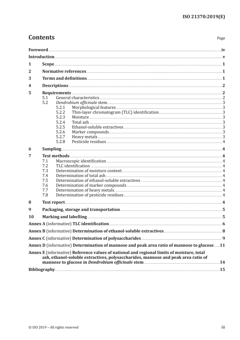 ISO 21370:2019 - Traditional Chinese medicine — Dendrobium officinale stem
Released:2/5/2019