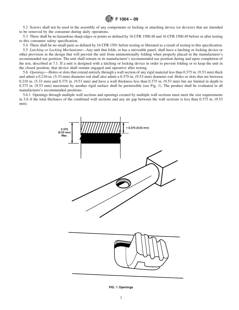 REDLINE ASTM F1004-09 - Standard Consumer Safety Specification for Expansion Gates and Expandable Enclosures