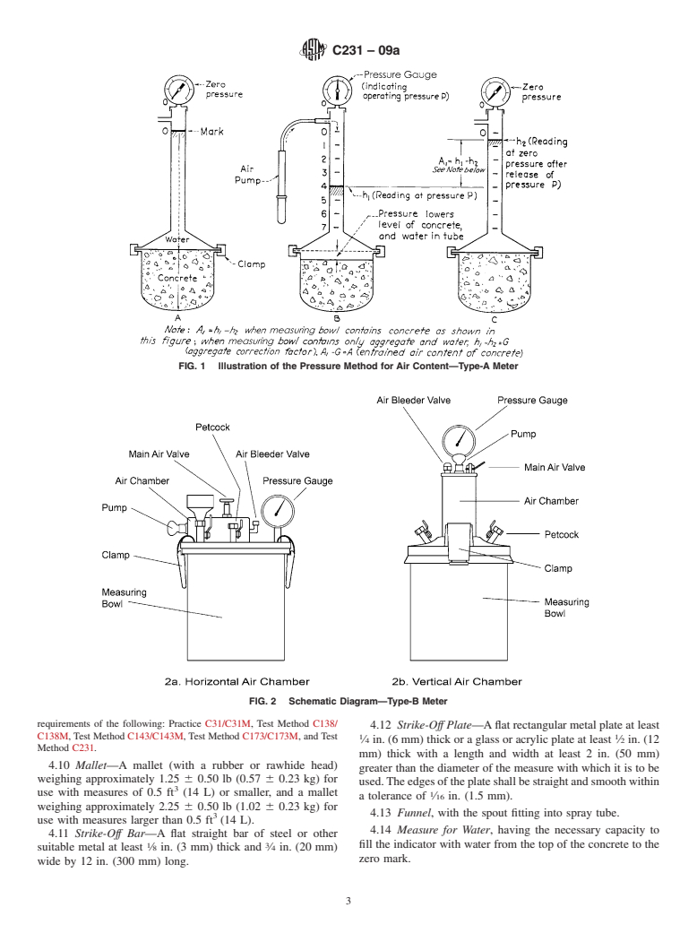 ASTM C231-09a - Standard Test Method for  Air Content of Freshly Mixed Concrete by the Pressure Method