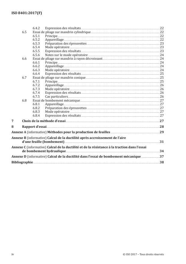 ISO 8401:2017 ISO 8401:2017 - Revetements métalliques -- Vue d'ensemble sur les méthodes de mesurage de la ductilité - Page 4 preview