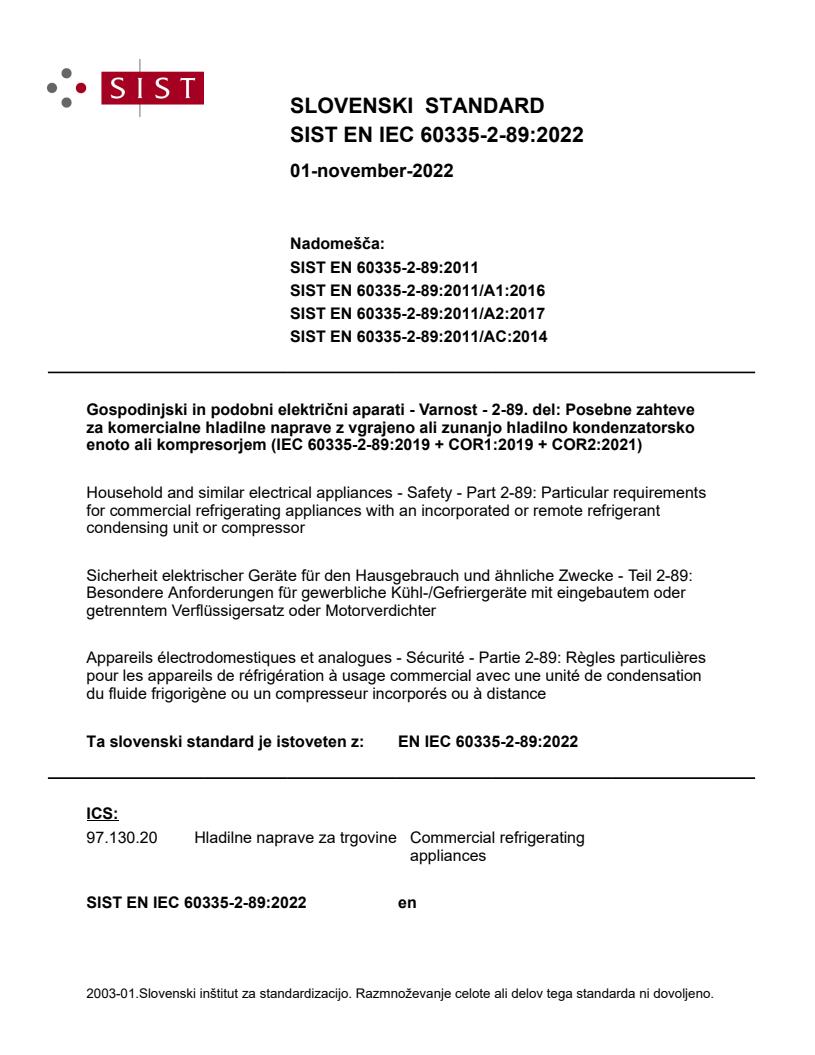 EN IEC 60335-2-89:2022 - BARVE