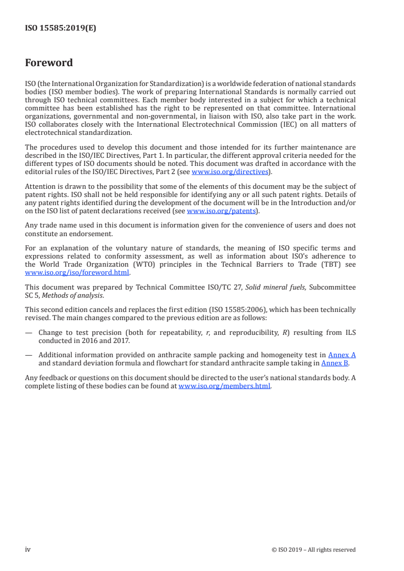 ISO 15585:2019 ISO 15585:2019 - Hard coal — Determination of caking index
Released:12/18/2019 - Page 4 preview