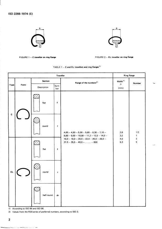 ISO 2266:1974 ISO 2266:1974 - Textile machinery and accessories -- Metal travellers for spinning and twisting - Page 4 preview