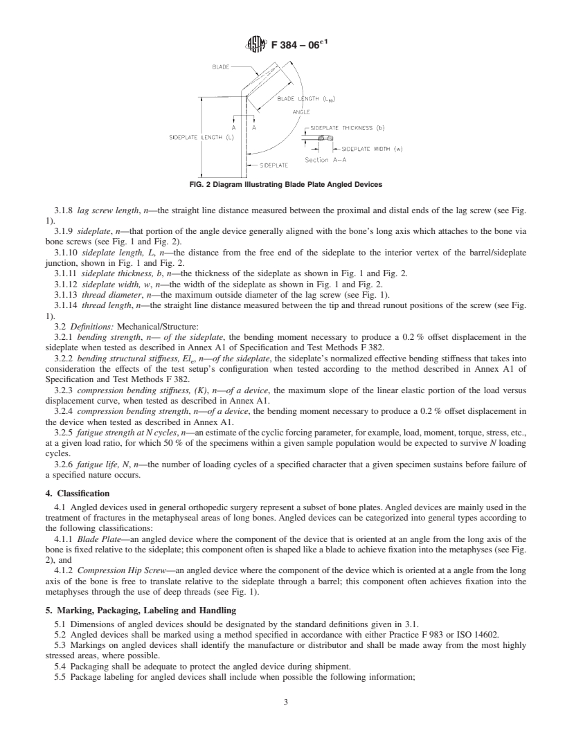 REDLINE ASTM F384-06e1 - Standard Specifications and Test Methods for Metallic Angled Orthopedic Fracture Fixation Devices