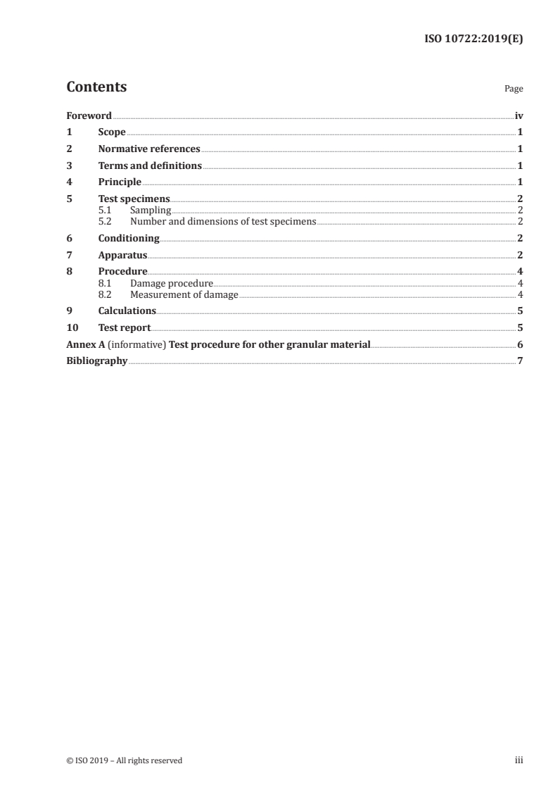 ISO 10722:2019 - Geosynthetics — Index test procedure for the evaluation of mechanical damage under repeated loading — Damage caused by granular material (laboratory test method)
Released:11/15/2019