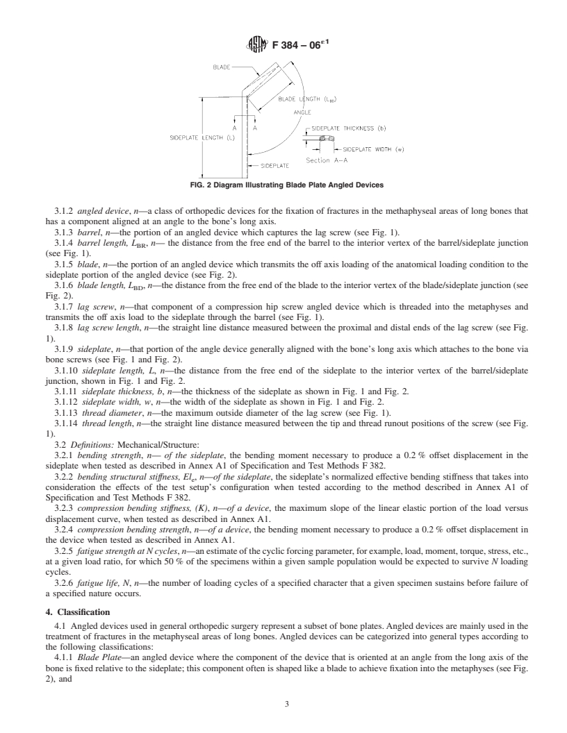 REDLINE ASTM F384-06e1 - Standard Specifications and Test Methods for Metallic Angled Orthopedic Fracture Fixation Devices