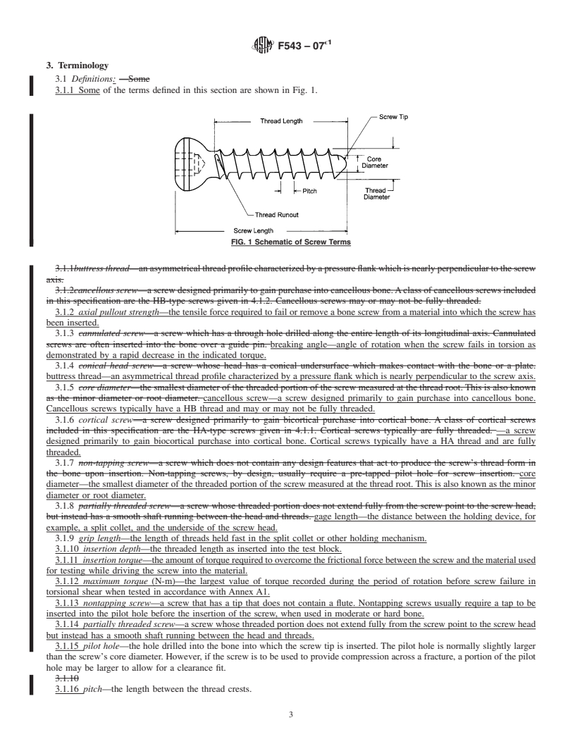 REDLINE ASTM F543-07e1 - Standard Specification and Test Methods for  Metallic Medical Bone Screws