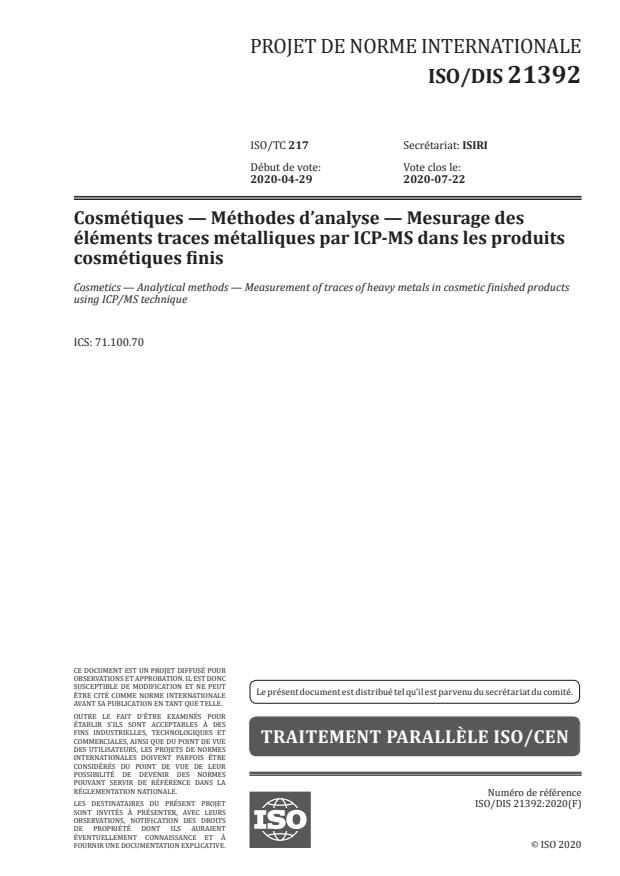 ISO/DIS 21392