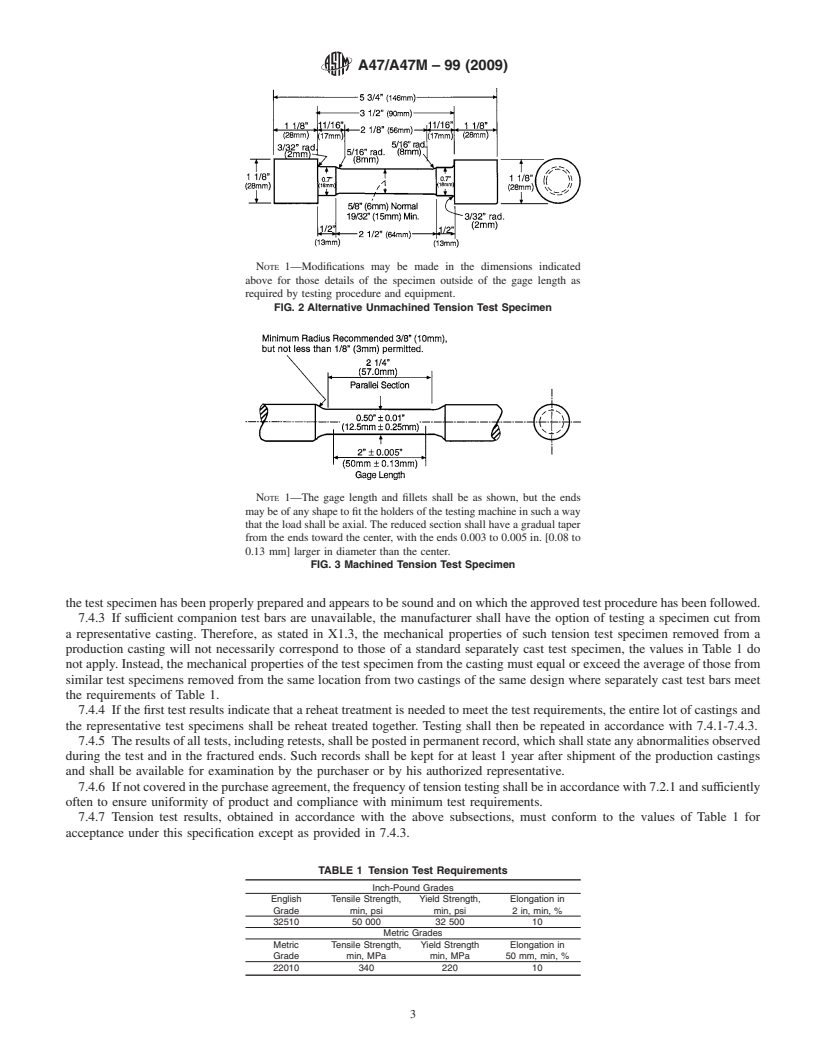 REDLINE ASTM A47/A47M-99(2009) - Standard Specification for Ferritic Malleable Iron Castings