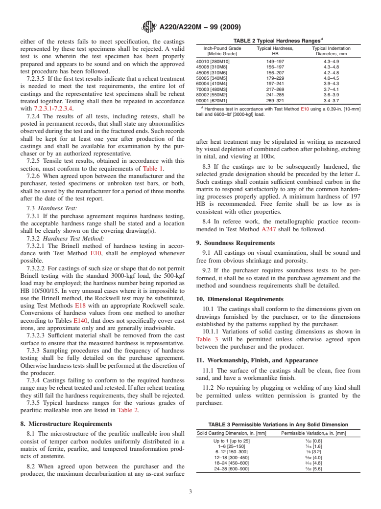 ASTM A220/A220M-99(2009) - Standard Specification for Pearlitic Malleable Iron