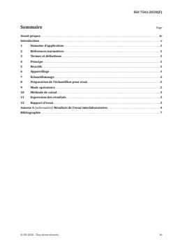 ISO 7541:2020 ISO 7541:2020 - Épices et condiments — Détermination spectrophotométrique de la couleur extractible du paprika
Released:7/23/2020 - Page 3 preview