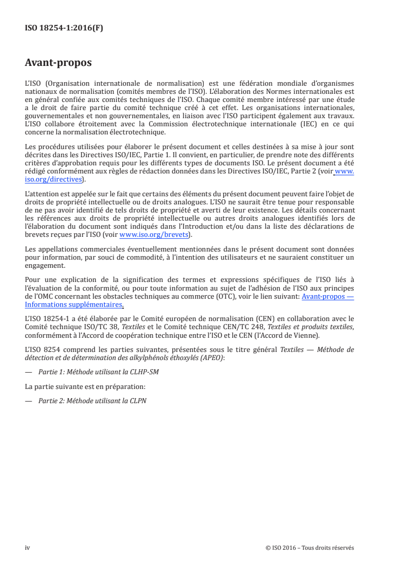 ISO 18254-1:2016 ISO 18254-1:2016 - Textiles — Méthode de détection et de détermination des alkylphénols éthoxylés (APEO) — Partie 1: Méthode utilisant la CLHP-SM
Released:4/13/2016 - Page 4 preview