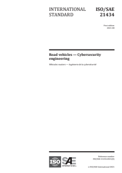 ISO/SAE 21434:2021 - Road vehicles — Cybersecurity engineering
Released:8/31/2021 - Page 1 preview