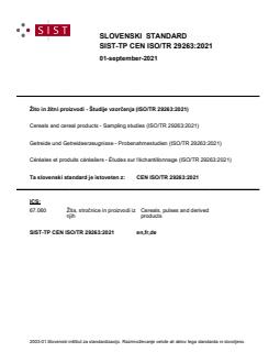 TP CEN ISO/TR 29263:2021 - BARVE - Page 1 preview