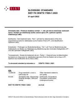CEN/TS 17693-1:2021 TS CEN/TS 17693-1:2022 - Page 1 preview