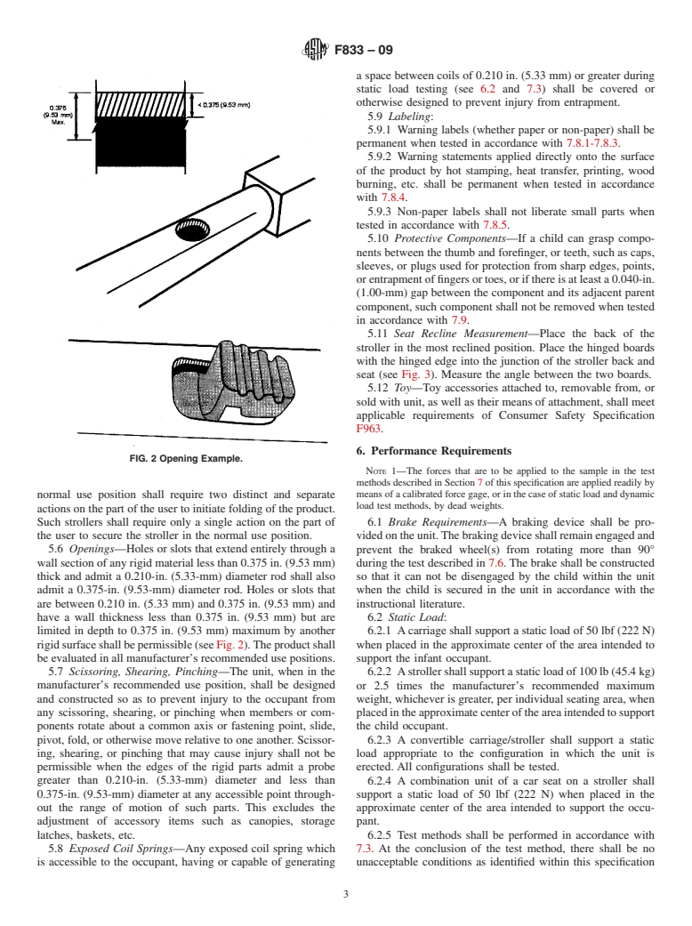 ASTM F833-09 - Standard Consumer Safety Performance Specification for Carriages and Strollers