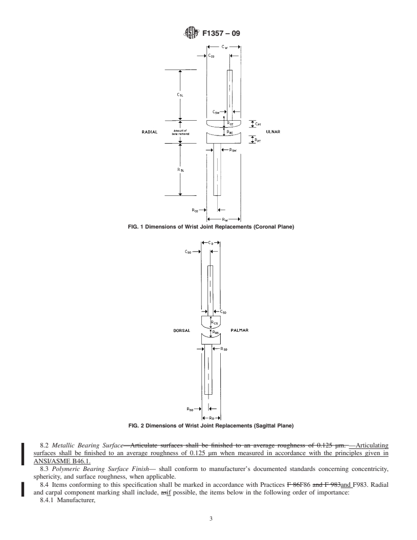 REDLINE ASTM F1357-09 - Standard Specification for Articulating Total Wrist Implants