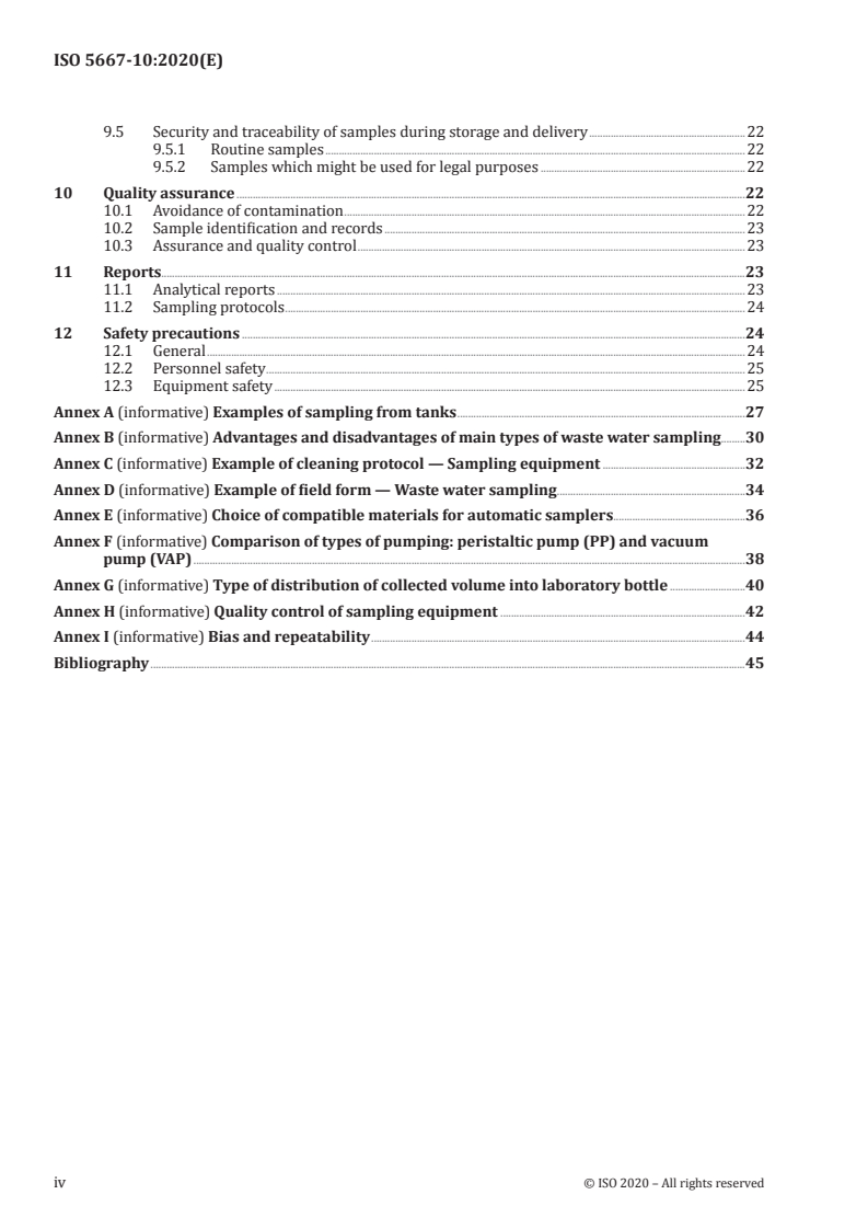 SIST ISO 5667-10:2021 ISO 5667-10:2020 - Water quality — Sampling — Part 10: Guidance on sampling of waste water
Released:11/6/2020 - Page 4 preview
