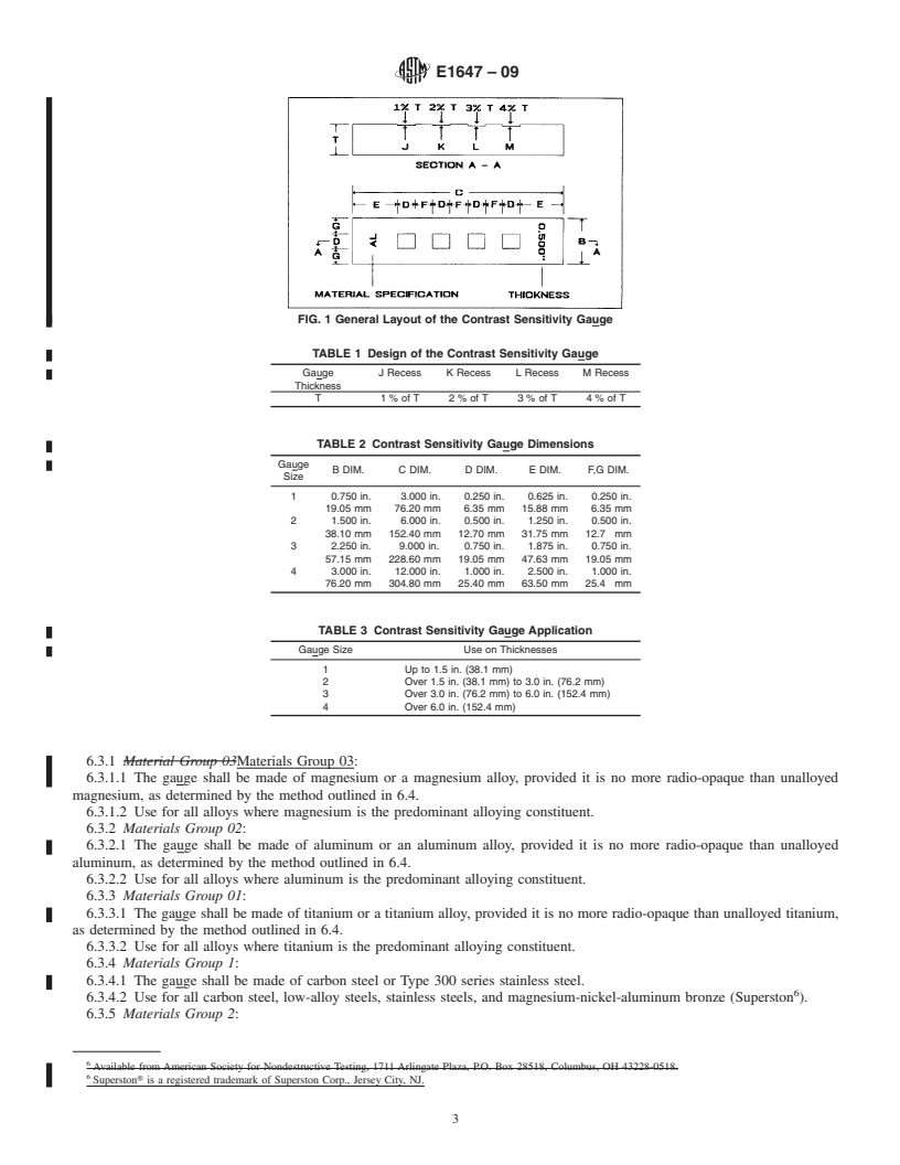 REDLINE ASTM E1647-09 - Standard Practice for Determining Contrast Sensitivity in Radioscopy