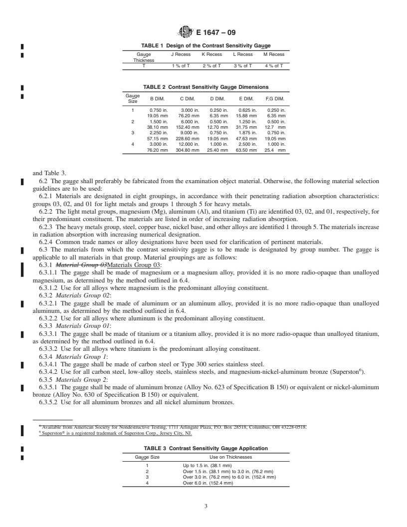 REDLINE ASTM E1647-09 - Standard Practice for Determining Contrast Sensitivity in Radioscopy