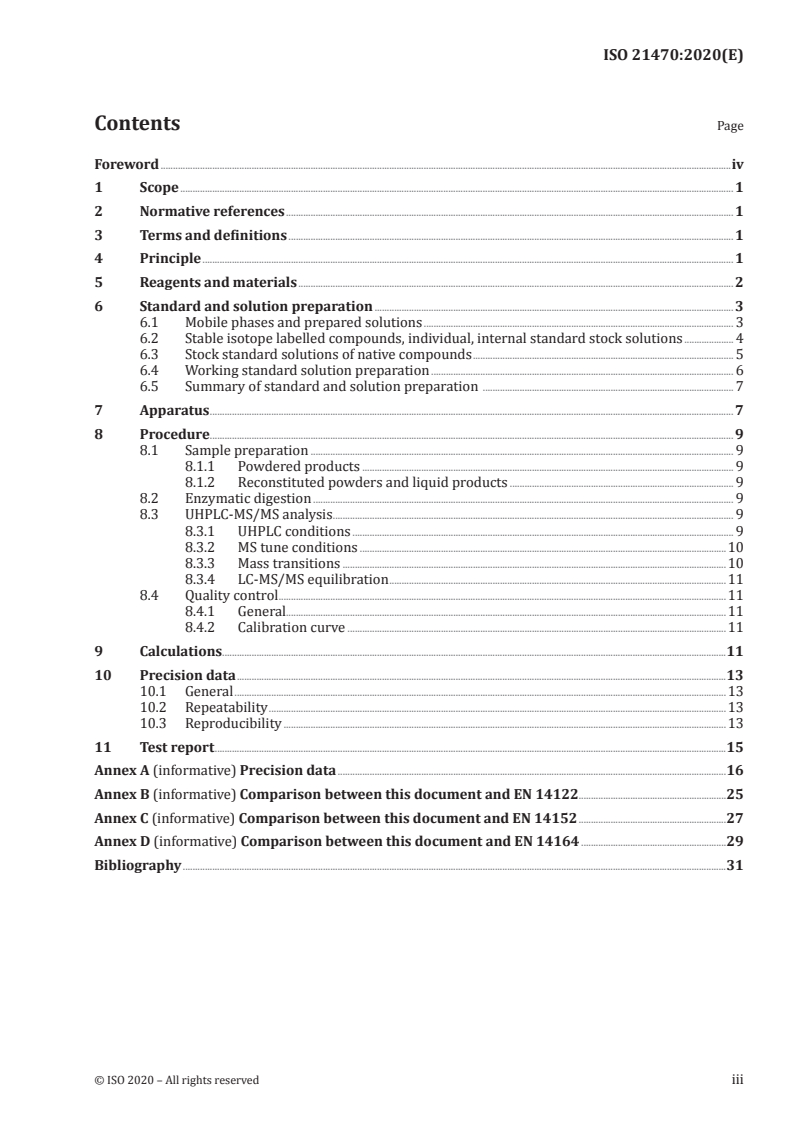 ISO 21470:2020 - Infant formula and adult nutritionals — Simultaneous determination of total vitamins B1, B2, B3 and B6 — Enzymatic digestion and LC-MS/MS
Released:11/3/2020