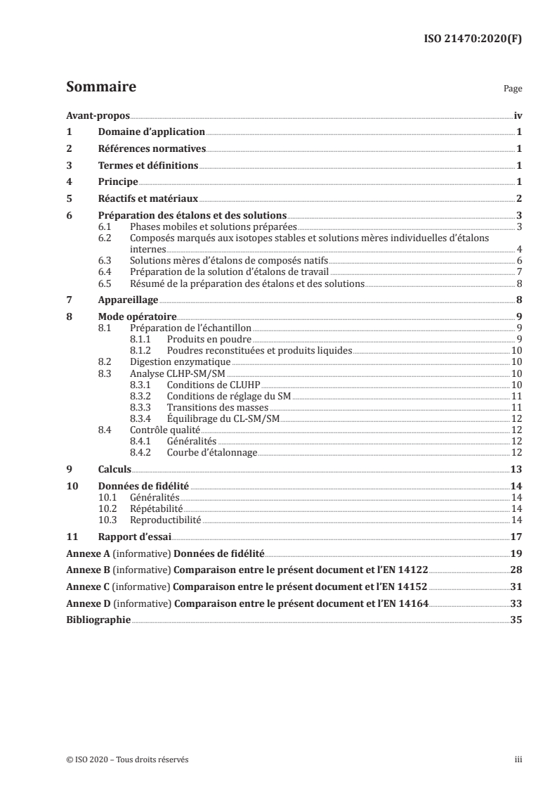 ISO 21470:2020 - Préparations pour nourrissons et produits nutritionnels pour adultes — Détermination simultanée de la teneur en vitamines B1, B2, B3 et B6 — Digestion enzymatique et CL-SM/SM
Released:12/4/2020