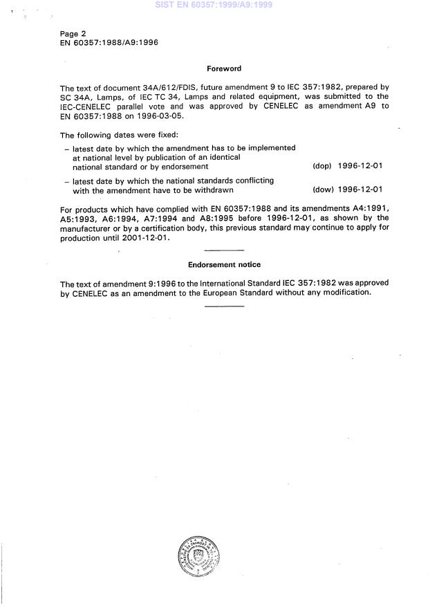 EN 60357:1988/A9:1996 EN 60357:1999/A9:1999 - Page 4 preview