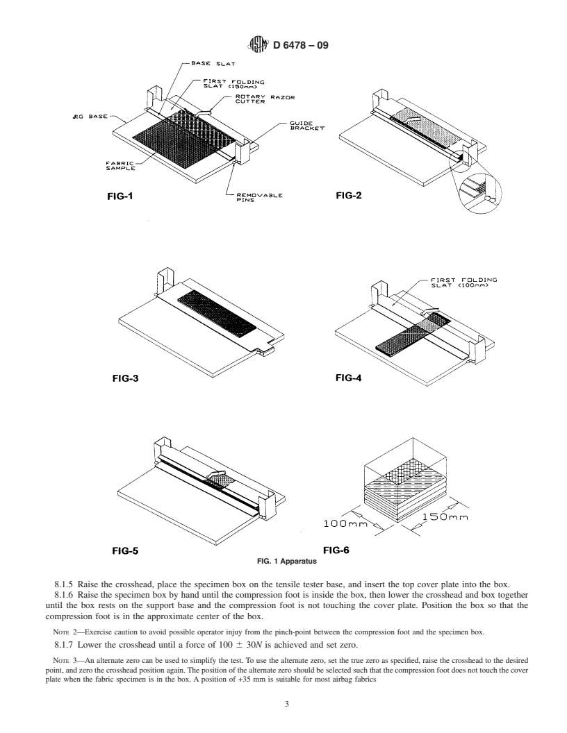 REDLINE ASTM D6478-09 - Standard Test Method for Determining Specific Packability of Fabrics Used in Inflatable Restraints