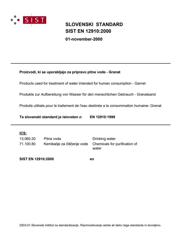 EN 12910:2000