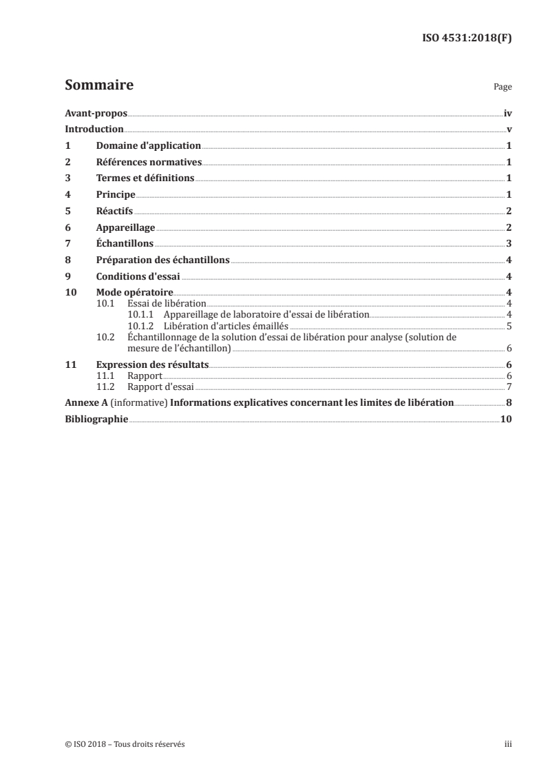 ISO 4531:2018 - Émaux vitrifiés — Libération depuis les articles émaillés en contact avec les aliments — Méthode d'essai et limites
Released:8/30/2018