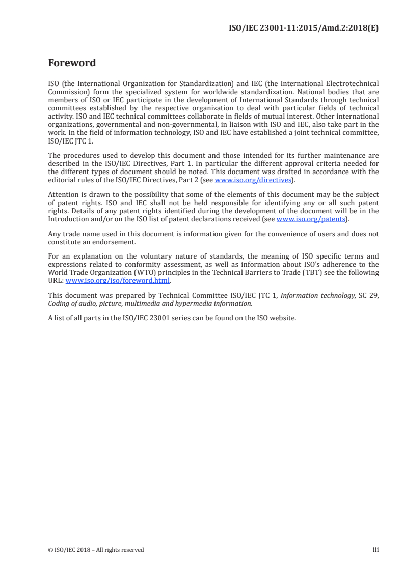 ISO/IEC 23001-11:2015/Amd 2:2018 ISO/IEC 23001-11:2015/Amd 2:2018 - Information technology — MPEG systems technologies — Part 11: Energy-efficient media consumption (green metadata) — Amendment 2: Conformance and reference software
Released:4/10/2018