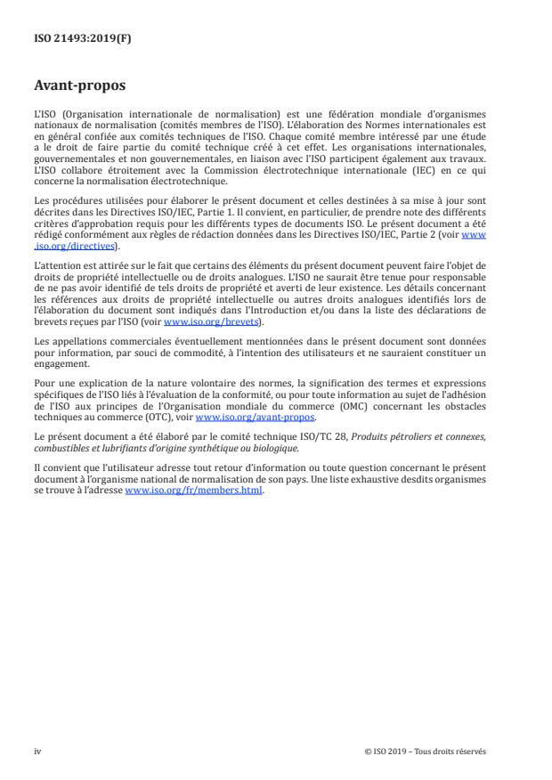 ISO 21493:2019 ISO 21493:2019 - Produits pétroliers -- Détermination du point de turbidité et d'un équivalent du point d'aniline - Page 4 preview