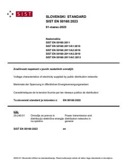 EN 50160:2023 - BARVE - Page 1 preview