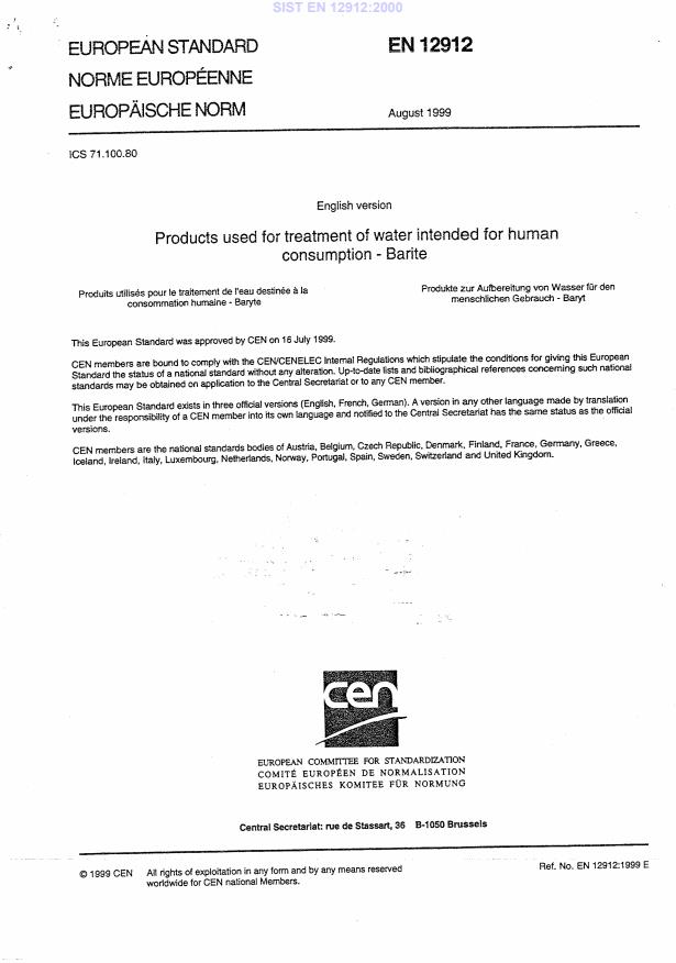 EN 12912:2000
