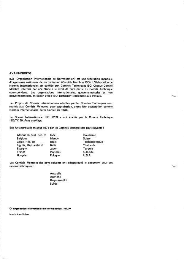 ISO 2283:1972 ISO 2283:1972 - Tarauds a machine, a queue longue, de diametre nominal 3 a 24 mm et 1/8 a 1 in - Page 2 preview