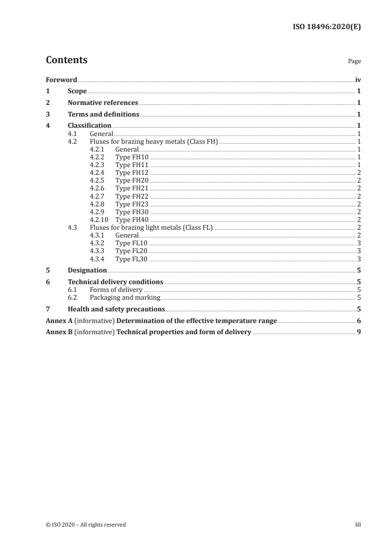ISO 18496:2020 ISO 18496:2020 - Brazing — Fluxes for brazing — Classification and technical delivery conditions
Released:9/3/2020