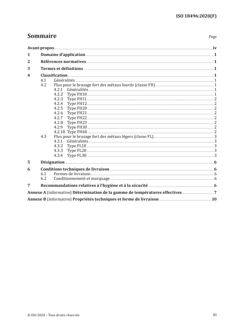 ISO 18496:2020 ISO 18496:2020 - Brasage fort — Flux pour le brasage fort — Classification et conditions techniques de livraison
Released:11/17/2021