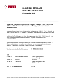 EN IEC 60383-1:2023 - Page 1 preview