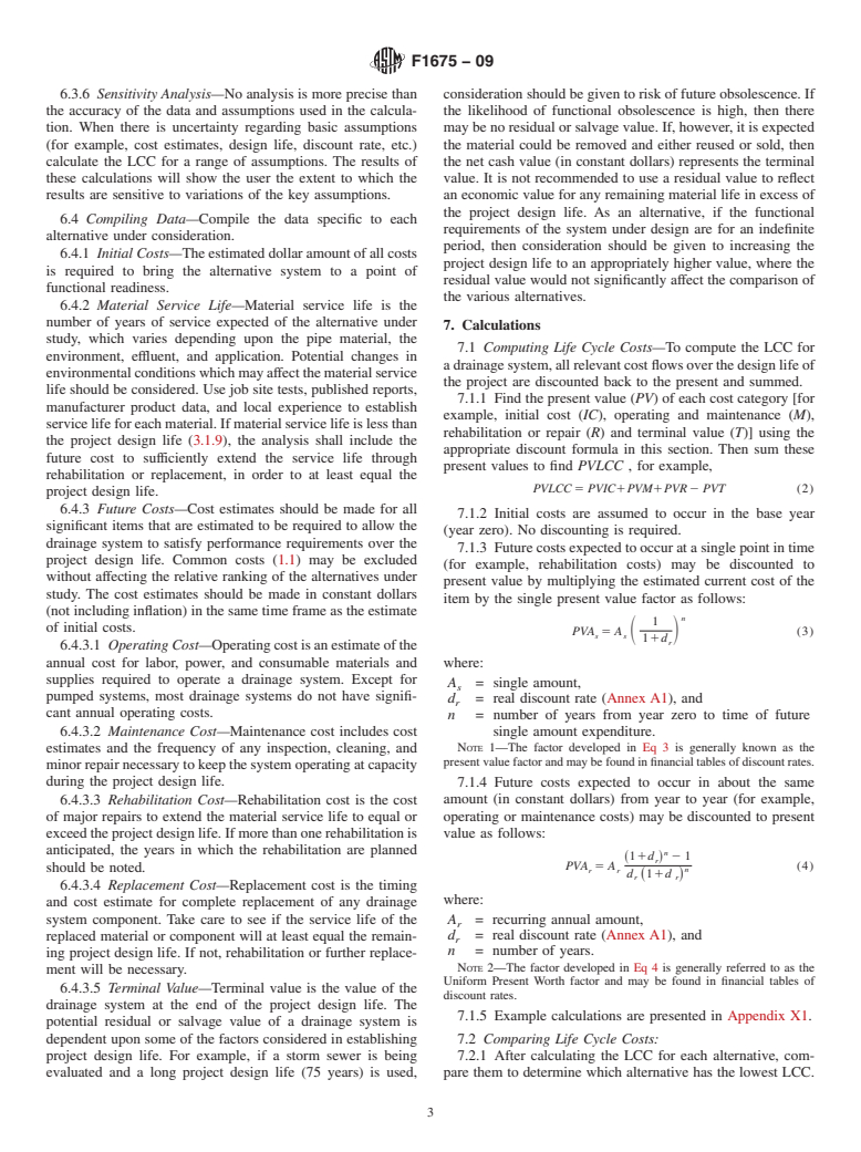 ASTM F1675-09 - Standard Practice for Life-Cycle Cost Analysis of Plastic Pipe Used for Culverts, Storm Sewers, and Other Buried Conduits