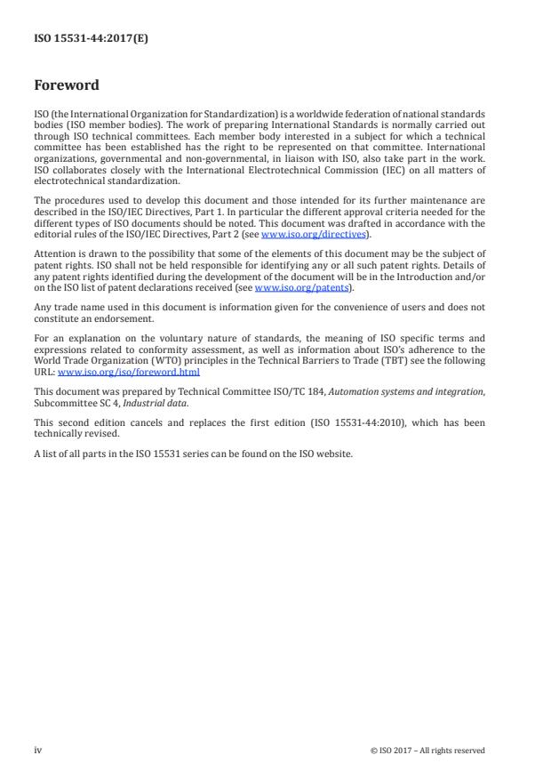 ISO 15531-44:2017 ISO 15531-44:2017 - Industrial automation systems and integration -- Industrial manufacturing management data - Page 4 preview