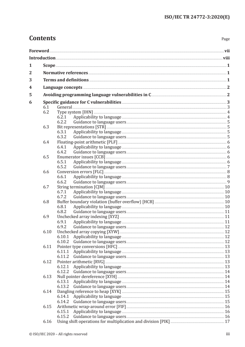 ISO/IEC TR 24772-3:2020 - Programming languages — Guidance to avoiding vulnerabilities in programming languages — Part 3: C
Released:5/20/2020