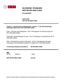 SIST EN ISO 5263-3:2023 - Page 1 preview