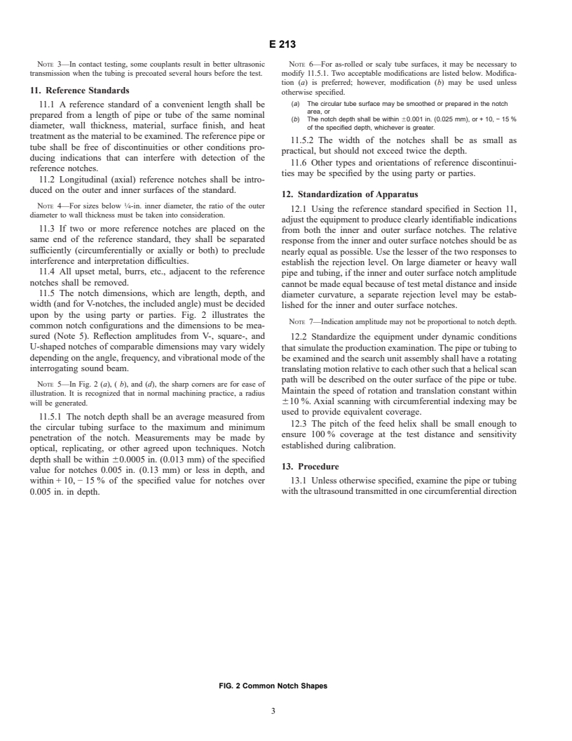 ASTM E213-98 - Standard Practice for Ultrasonic Examination of Metal Pipe and Tubing