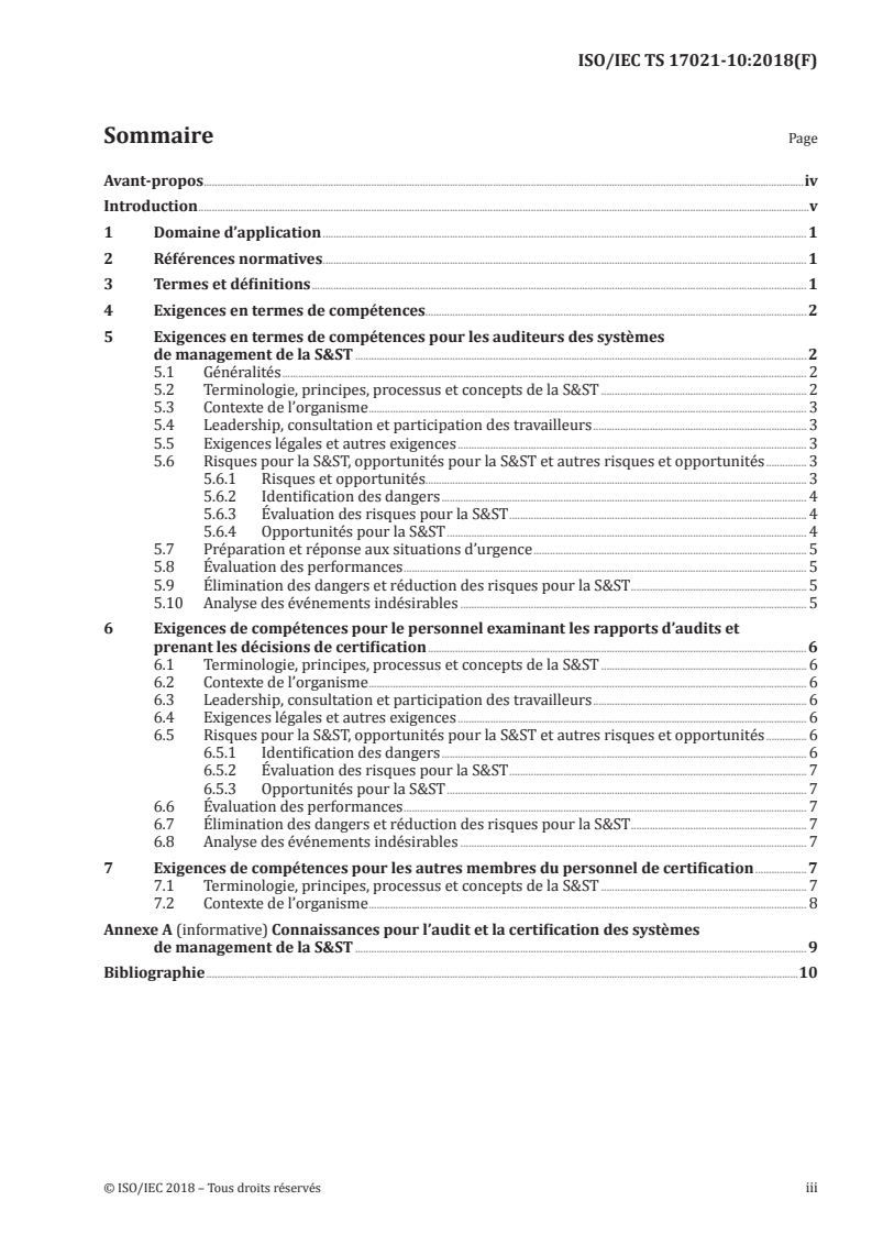 ISO/IEC TS 17021-10:2018 - Évaluation de la conformité — Exigences pour les organismes procédant à l'audit et à la certification des systèmes de management — Partie 10: Exigences de compétence pour l'audit et la certification des systèmes de management de la santé et de la sécurité au travail
Released:9/7/2018