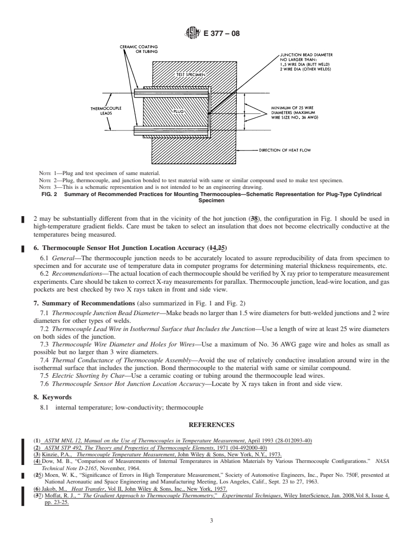 REDLINE ASTM E377-08 - Standard Practice for Internal Temperature Measurements in Low-Conductivity Materials