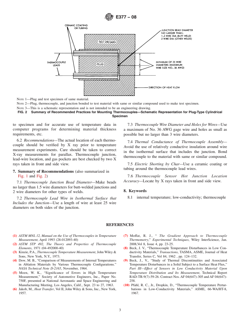 ASTM E377-08 - Standard Practice for Internal Temperature Measurements in Low-Conductivity Materials