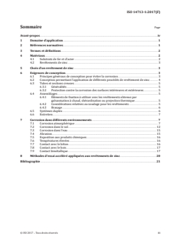 ISO 14713-1:2017 - Revêtements de zinc — Lignes directrices et recommandations pour la protection contre la corrosion du fer et de l'acier dans les constructions — Partie 1: Principes généraux de conception et résistance à la corrosion
Released:4/13/2017 - Page 3 preview