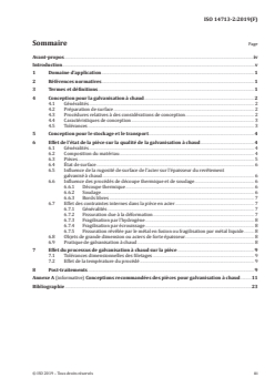 ISO 14713-2:2019 ISO 14713-2:2019 - Revêtements de zinc — Lignes directrices et recommandations pour la protection contre la corrosion du fer et de l'acier dans les constructions — Partie 2: Galvanisation à chaud
Released:10/31/2019 - Page 3 preview