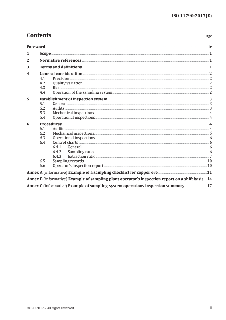 ISO 11790:2017 - Copper, lead, zinc and nickel concentrates — Guidelines for the inspection of mechanical sampling systems
Released:6/8/2017