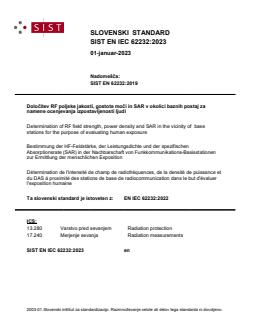 EN IEC 62232:2022 EN IEC 62232:2023 - BARVE - Page 1 preview